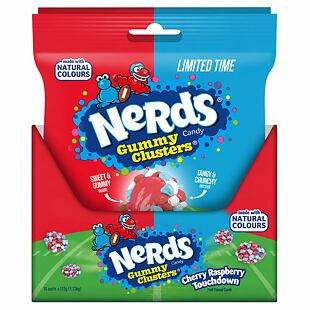 Nerds Clusters NFL Cherry Raspberry Touchdown 113 g Egész csomag 10 db