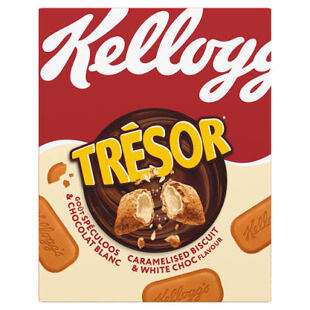 Kellogg's Trésor gabonapárnácskák, fehércsokoládés karamellás keksz ízű, 375 g