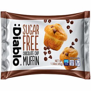 :Diablo pšeničný muffin s vanilkovou příchutí s kousky čokolády bez cukru se sladidly 45 g