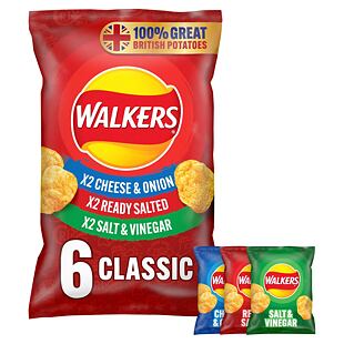 Walkers burgonya chips multipack 6 x 25 g