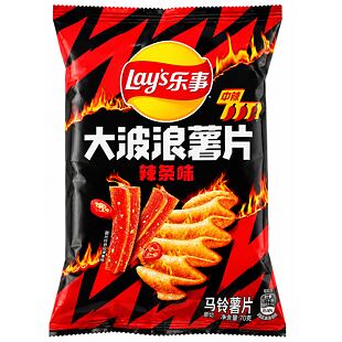 Lay's CN Big Wave chipsy s příchutí činských pikantních tyčinek Latiao 70 g