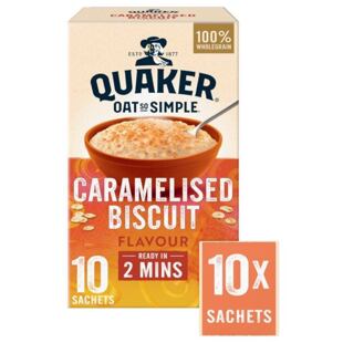 Quaker zabpehely karamellás keksz ízesítéssel 10 x 33,4 g