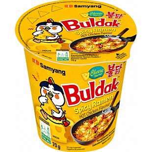 Samyang Buldak Cup instantní pálivé těstoviny s kuřecí a sýrovou příchutí 70 g