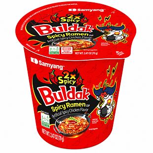 Samyang Buldak Cup Extreme 2x Spicy instant csípős tészta 70 g