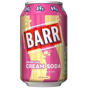 Barr szénsavas ital tejszínnel és vanília ízzel 330 ml PM