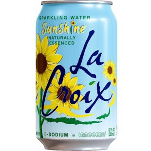 La Croix US Sunshine szénsavas ízesített ivóvíz, citrus- és trópusi gyümölcshéj ízzel, 355 ml