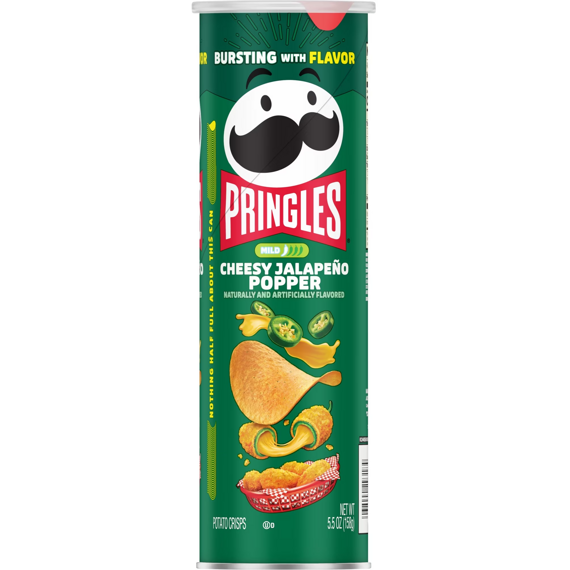 Pringles burgonyachips sajtos és jalapeño paprika ízű 158 g