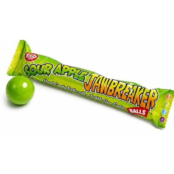 Zed Candy Jawbreaker rágós közepű cukorka, savanyú alma ízű, 50 g