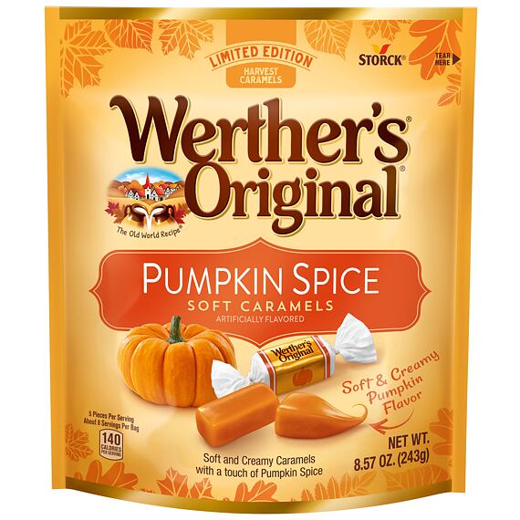 Werther's Pumpkin Spice ízű karamellák, amerikai limitált kiadás, 243 g