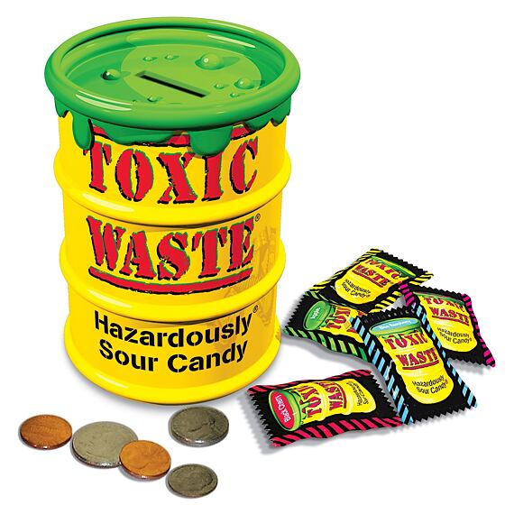 Toxic Waste Money Bank cukorkás persely 84 g